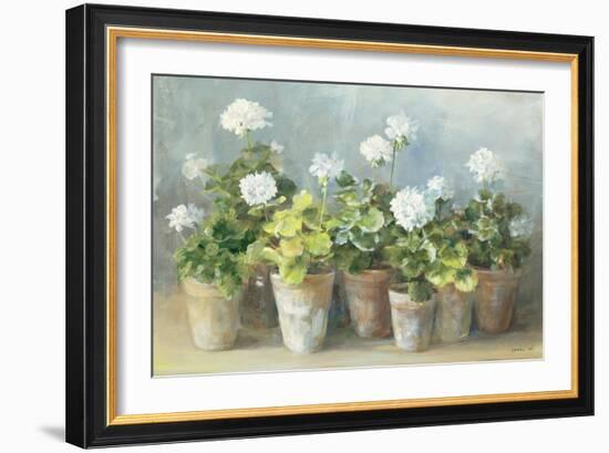 White Geraniums-Danhui Nai-Framed Premium Giclee Print