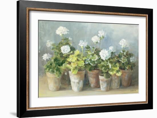 White Geraniums-Danhui Nai-Framed Art Print