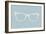 White Glasses-NaxArt-Framed Art Print