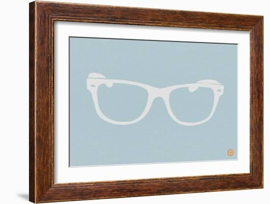 White Glasses-NaxArt-Framed Art Print