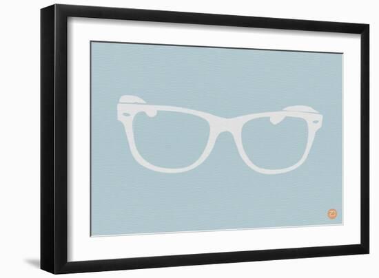 White Glasses-NaxArt-Framed Art Print