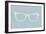 White Glasses-NaxArt-Framed Art Print