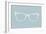 White Glasses-NaxArt-Framed Art Print