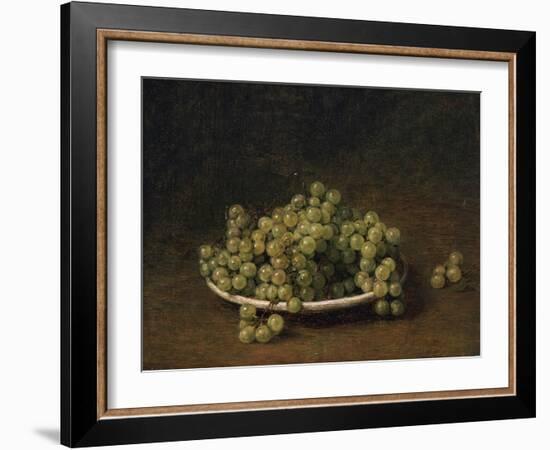 White Grapes on a Plate-Ignace Henri Jean Fantin-Latour-Framed Giclee Print