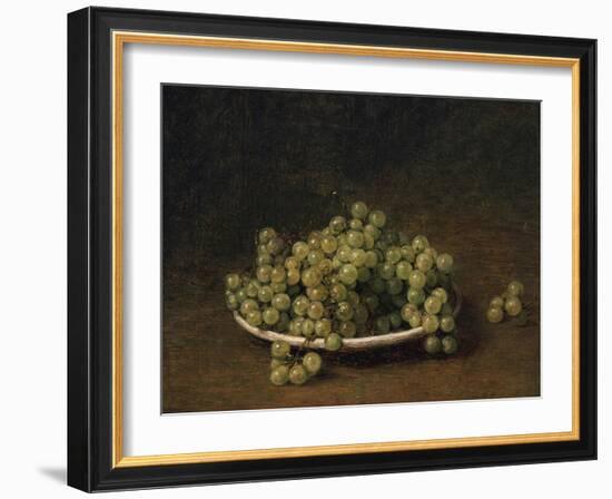 White Grapes on a Plate-Henri Fantin-Latour-Framed Giclee Print