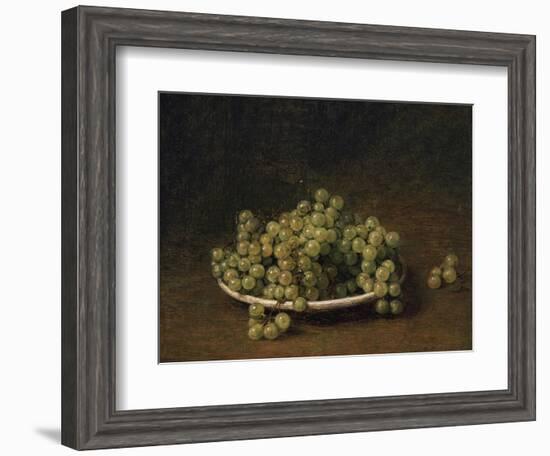 White Grapes on a Plate-Henri Fantin-Latour-Framed Giclee Print