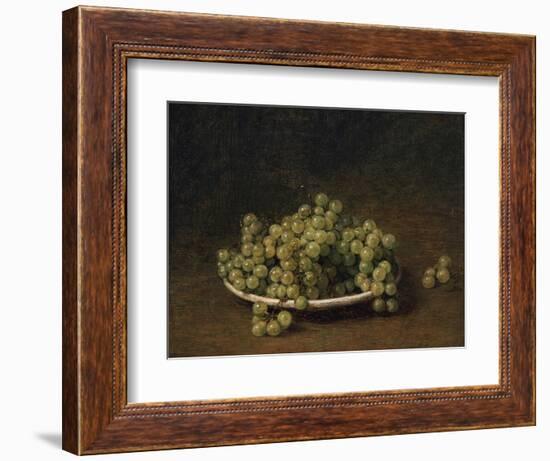 White Grapes on a Plate-Henri Fantin-Latour-Framed Giclee Print