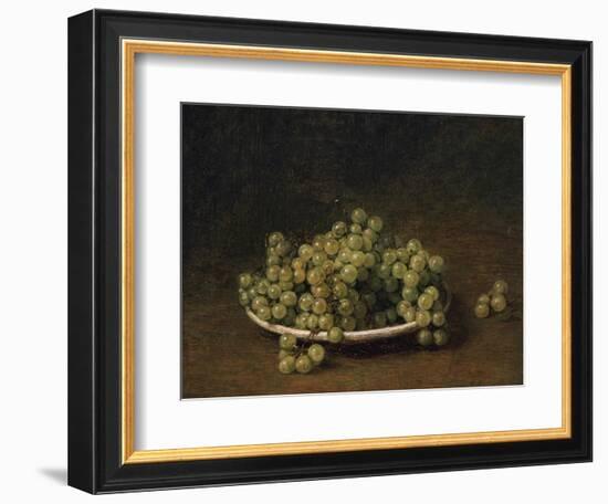 White Grapes on a Plate-Henri Fantin-Latour-Framed Giclee Print