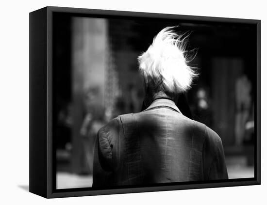 White Hair in the Wind-Sharon Wish-Framed Premier Image Canvas