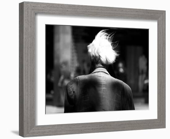 White Hair in the Wind-Sharon Wish-Framed Photographic Print