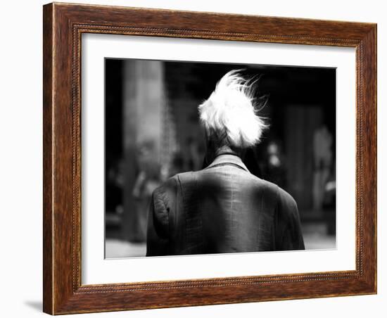 White Hair in the Wind-Sharon Wish-Framed Photographic Print