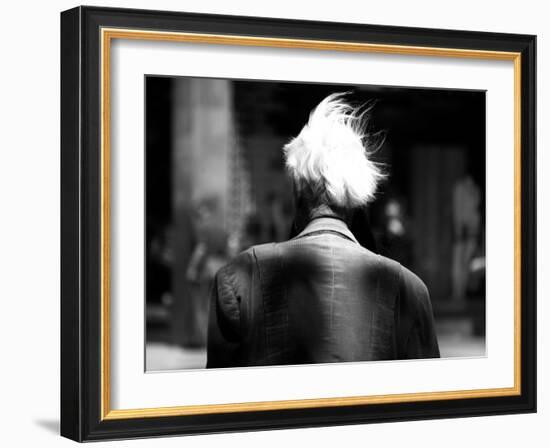 White Hair in the Wind-Sharon Wish-Framed Photographic Print