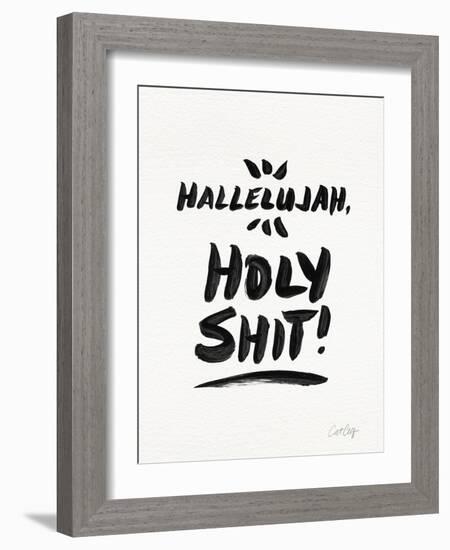 White Hallelujah Holy Shit-Cat Coquillette-Framed Giclee Print