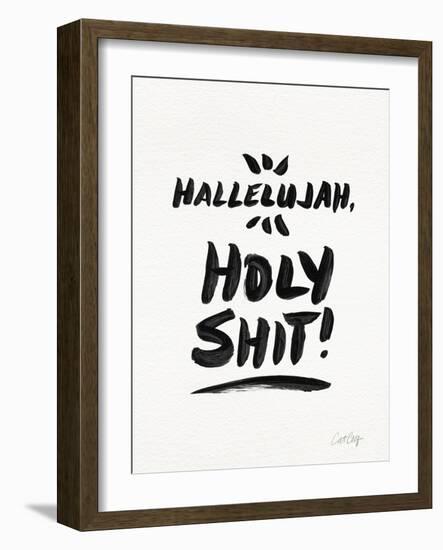 White Hallelujah Holy Shit-Cat Coquillette-Framed Giclee Print