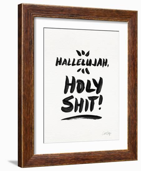 White Hallelujah Holy Shit-Cat Coquillette-Framed Giclee Print