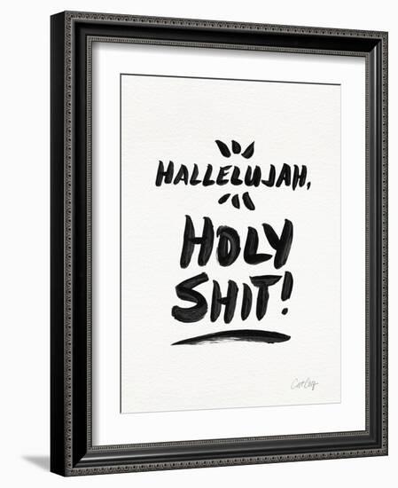 White Hallelujah Holy Shit-Cat Coquillette-Framed Giclee Print