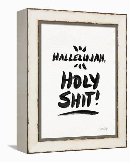White Hallelujah Holy Shit-Cat Coquillette-Framed Premier Image Canvas