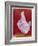 White Hen, Red Background 3-Maria Pietri Lalor-Framed Giclee Print