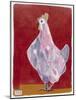 White Hen, Red Background 3-Maria Pietri Lalor-Mounted Giclee Print