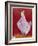 White Hen, Red Background 3-Maria Pietri Lalor-Framed Giclee Print