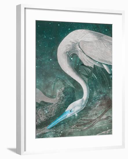 White Heron - Space-Eccentric Accents-Framed Giclee Print