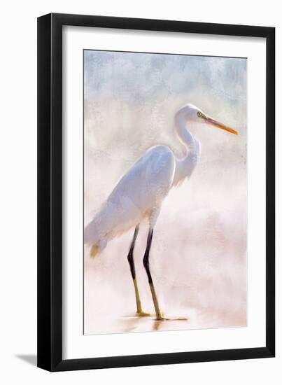 White Heron-Kimberly Allen-Framed Art Print