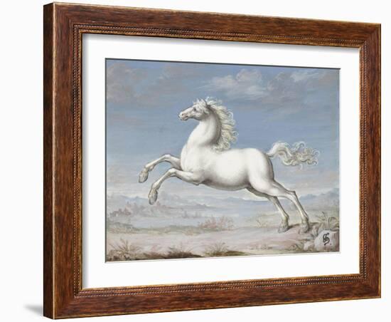 White Horse, 1560-99-Joris Hoefnagel-Framed Art Print