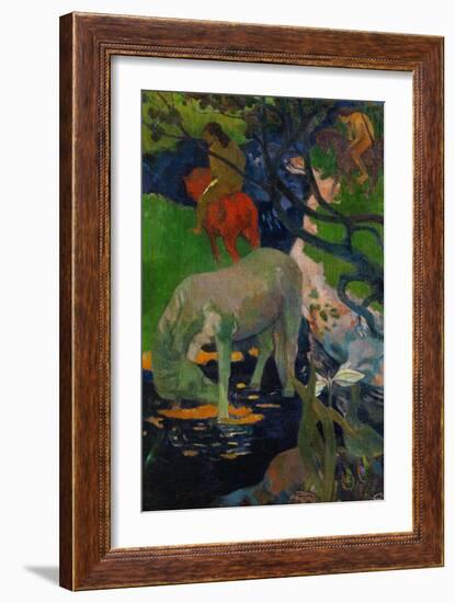 White Horse, 1898-Paul Gauguin-Framed Giclee Print