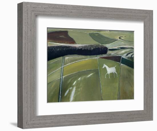 White Horse, Cherhill-Eric Hains-Framed Giclee Print