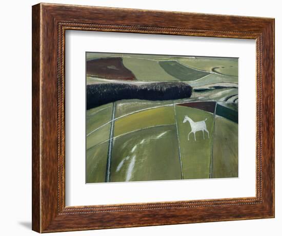 White Horse, Cherhill-Eric Hains-Framed Giclee Print