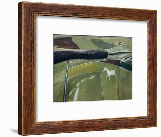 White Horse, Cherhill-Eric Hains-Framed Giclee Print