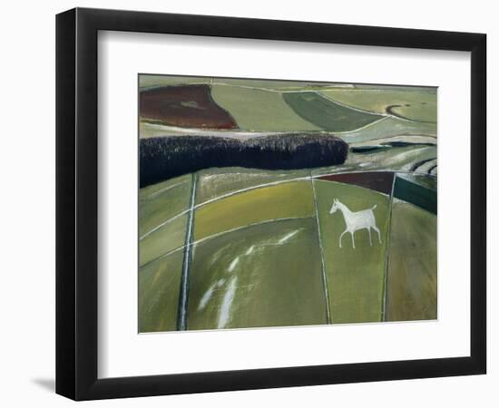 White Horse, Cherhill-Eric Hains-Framed Giclee Print