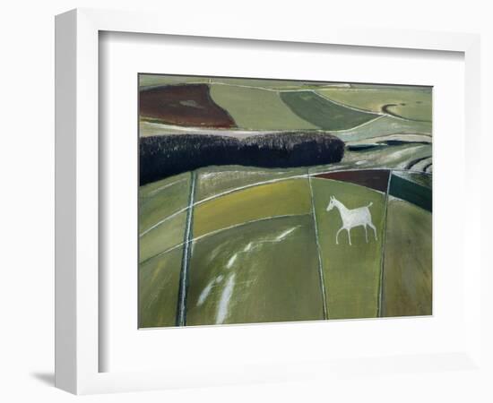 White Horse, Cherhill-Eric Hains-Framed Giclee Print