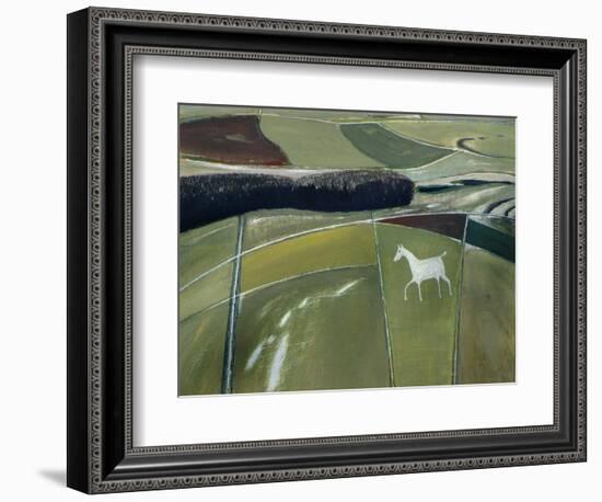 White Horse, Cherhill-Eric Hains-Framed Giclee Print