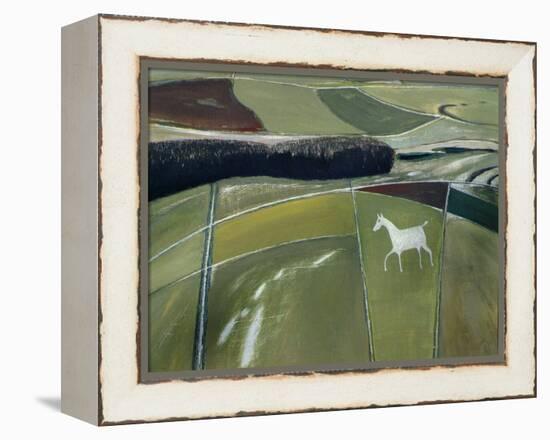 White Horse, Cherhill-Eric Hains-Framed Premier Image Canvas