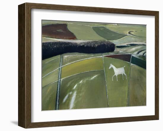 White Horse, Cherhill-Eric Hains-Framed Giclee Print