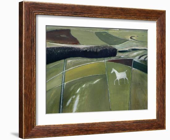 White Horse, Cherhill-Eric Hains-Framed Giclee Print