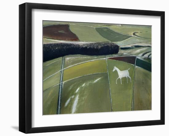 White Horse, Cherhill-Eric Hains-Framed Giclee Print