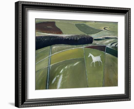 White Horse, Cherhill-Eric Hains-Framed Giclee Print