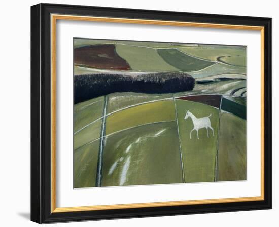 White Horse, Cherhill-Eric Hains-Framed Giclee Print