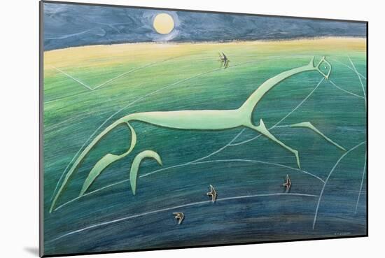 White Horse Hill, Uffington, 1992-Evangeline Dickson-Mounted Giclee Print