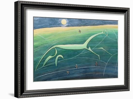 White Horse Hill, Uffington, 1992-Evangeline Dickson-Framed Giclee Print