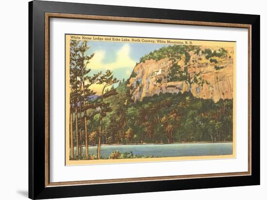 White Horse Ledge, Echo Lake, New Hampshire-null-Framed Art Print