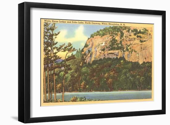 White Horse Ledge, Echo Lake, New Hampshire-null-Framed Art Print