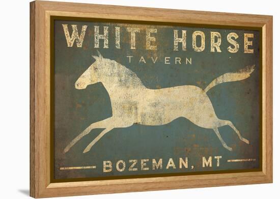 White Horse Running-Ryan Fowler-Framed Stretched Canvas