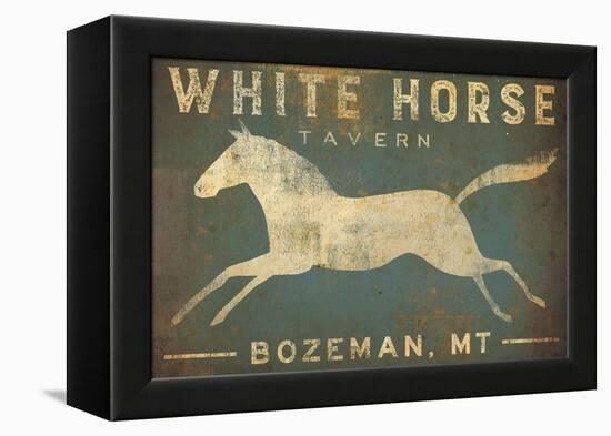 White Horse Running-Ryan Fowler-Framed Stretched Canvas