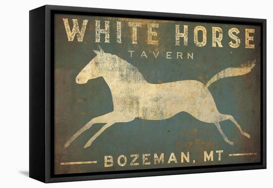 White Horse Running-Ryan Fowler-Framed Stretched Canvas