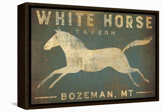 White Horse Running-Ryan Fowler-Framed Stretched Canvas