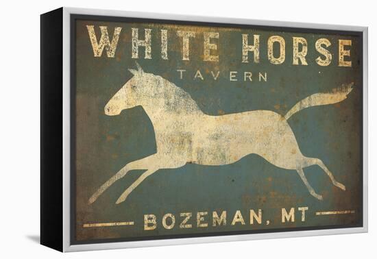 White Horse Running-Ryan Fowler-Framed Stretched Canvas