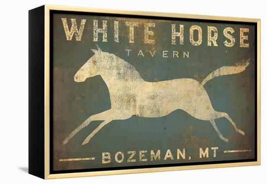 White Horse Running-Ryan Fowler-Framed Stretched Canvas